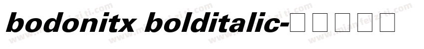 bodonitx bolditalic字体转换